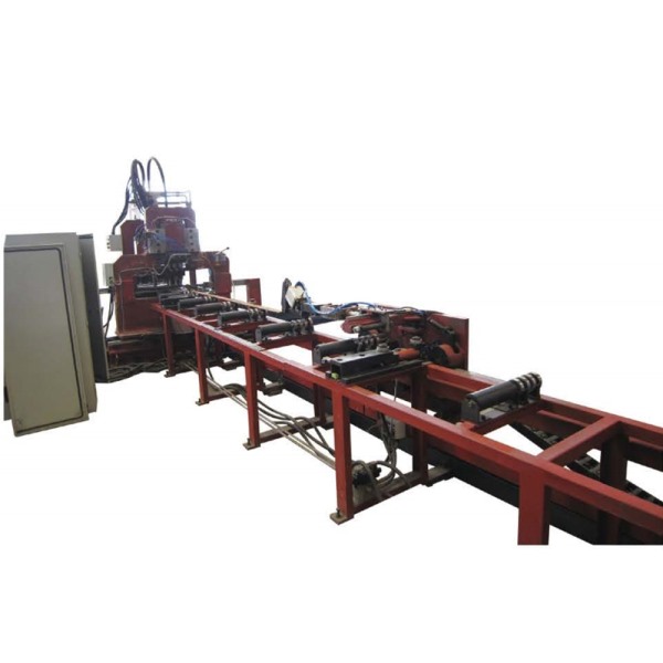 CNC Flat Steel  Punching & Cutting Line -plate width 120mm，hole φ40mm 